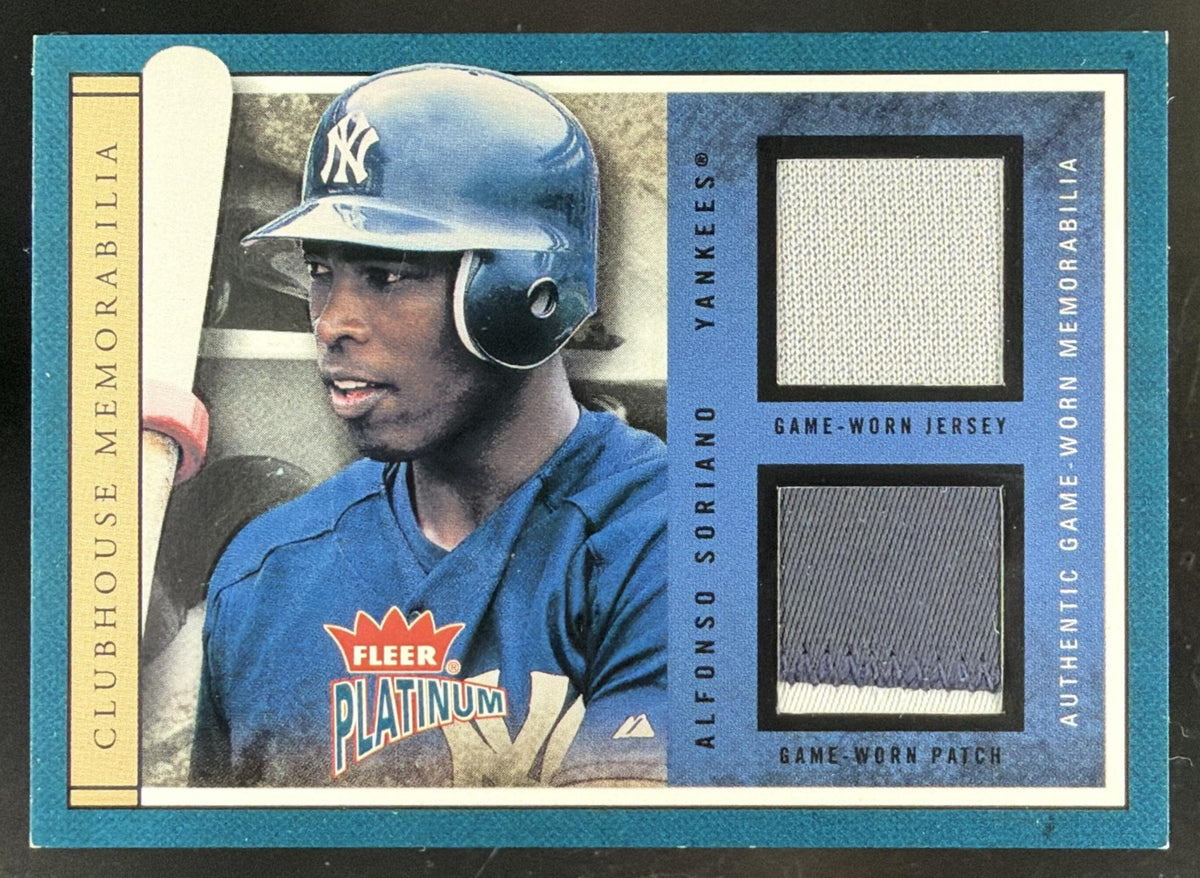 2004 Fleer Platinum Clubhouse Memorabilia Alfonso Soriano trading card