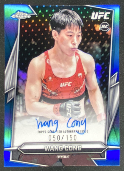 2026 Topps Chrome UFC Wang Cong trading card