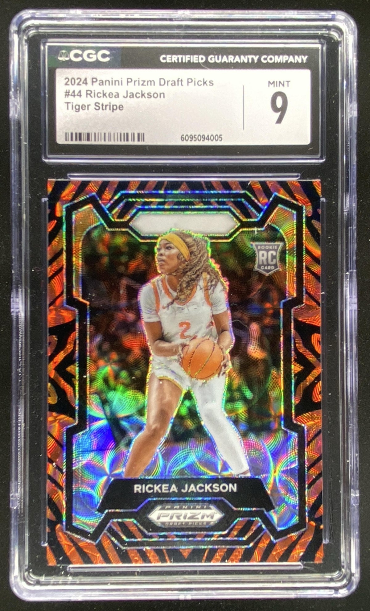 2024 Panini Prizm Draft Picks Collegiate Rickea Jackson #44 graded CGC 9 trading card
