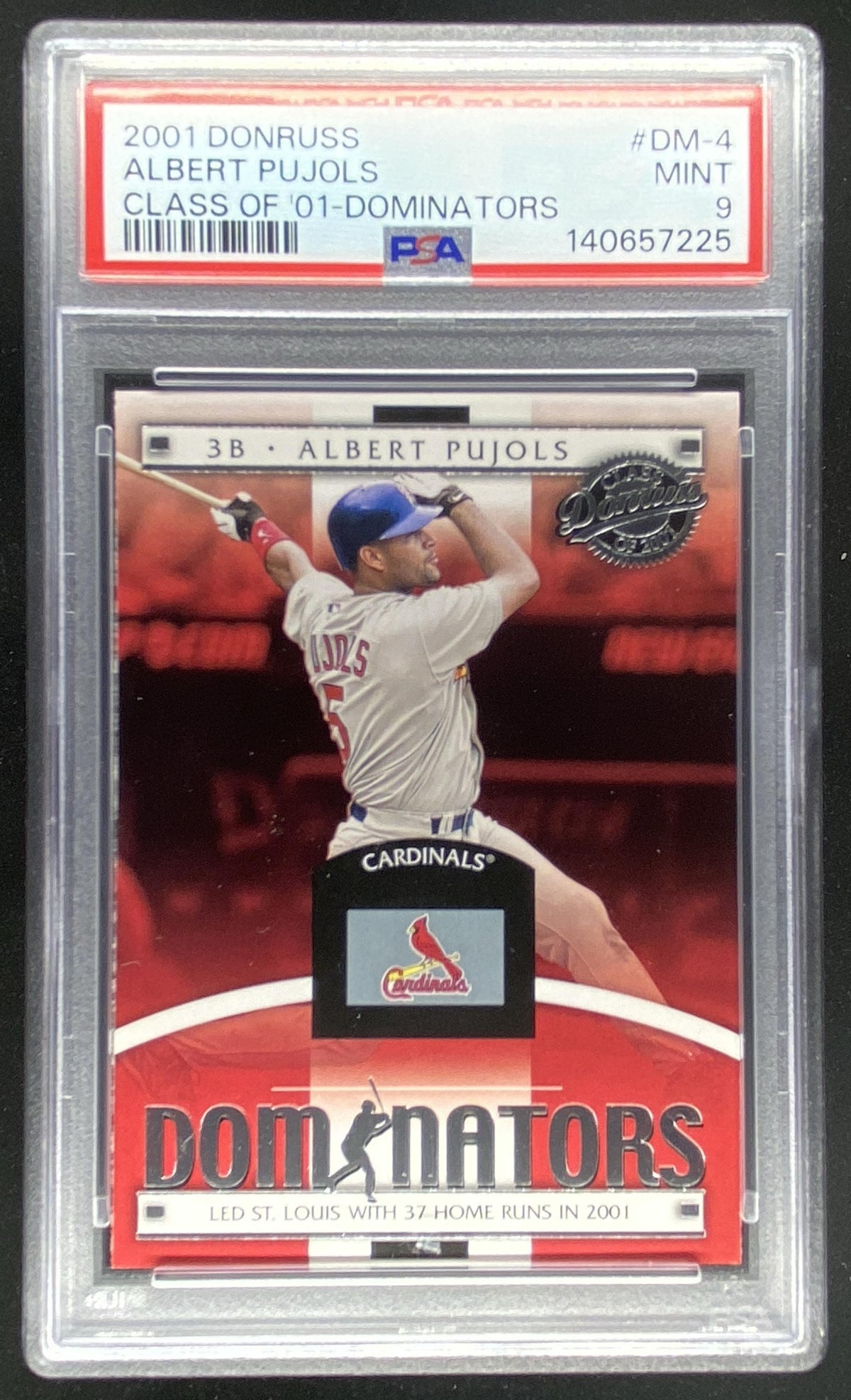2001 Donruss Class of '01 Albert Pujols #DM-4 graded PSA 9 trading card