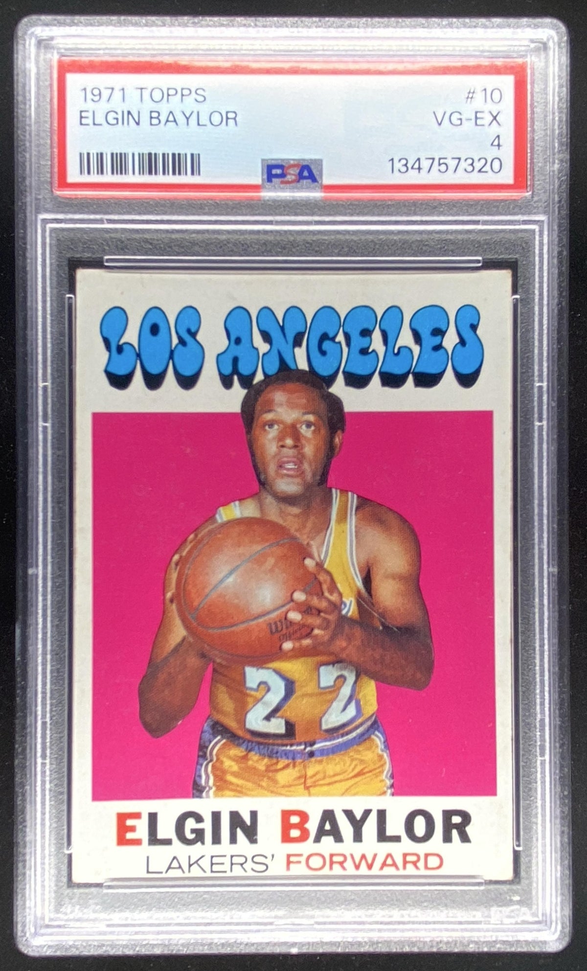 1971 Topps Elgin Baylor #10 graded PSA 4 trading card