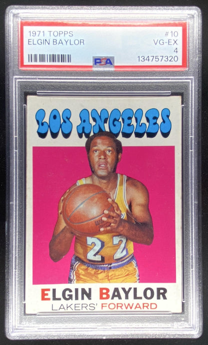 1971 Topps Elgin Baylor #10 graded PSA 4 trading card