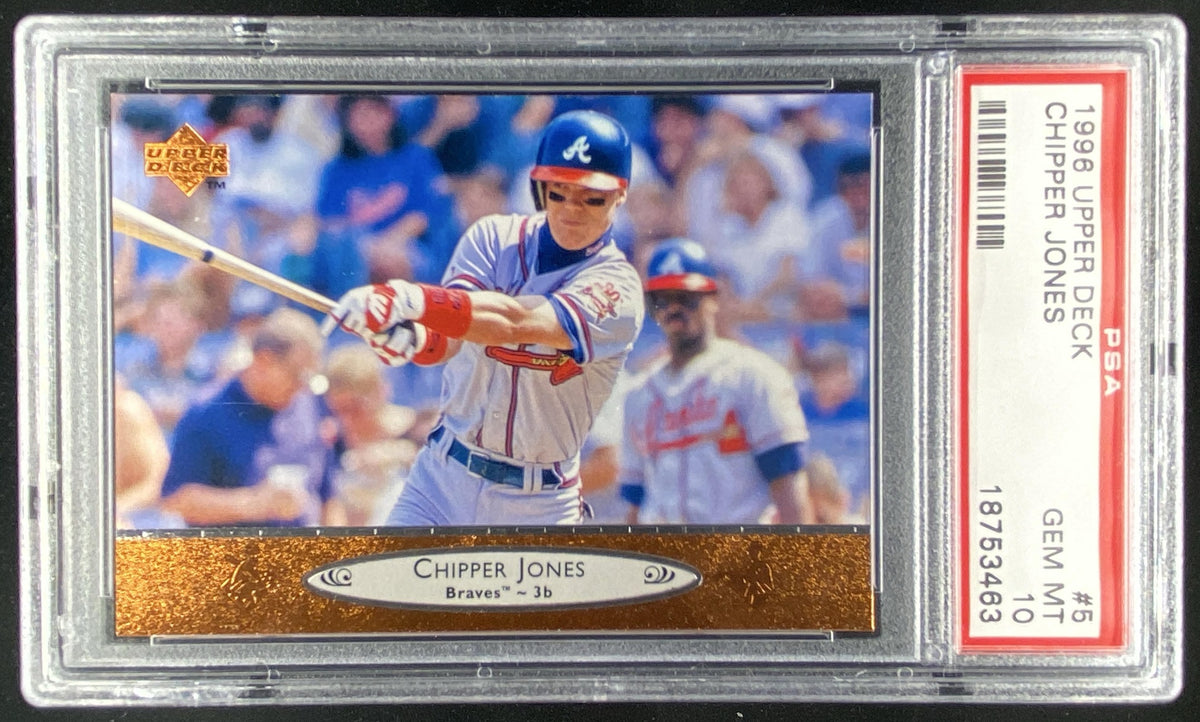 1996 Upper Deck Chipper Jones #5 graded PSA 10 trading card