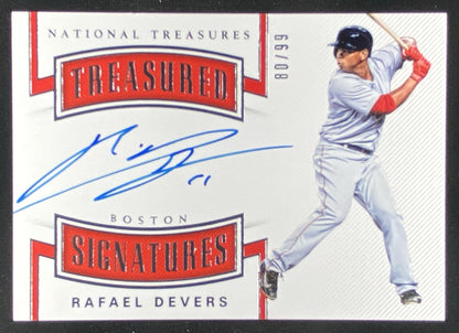 2018 Panini National Treasures Rafael Devers #TS-RD trading card