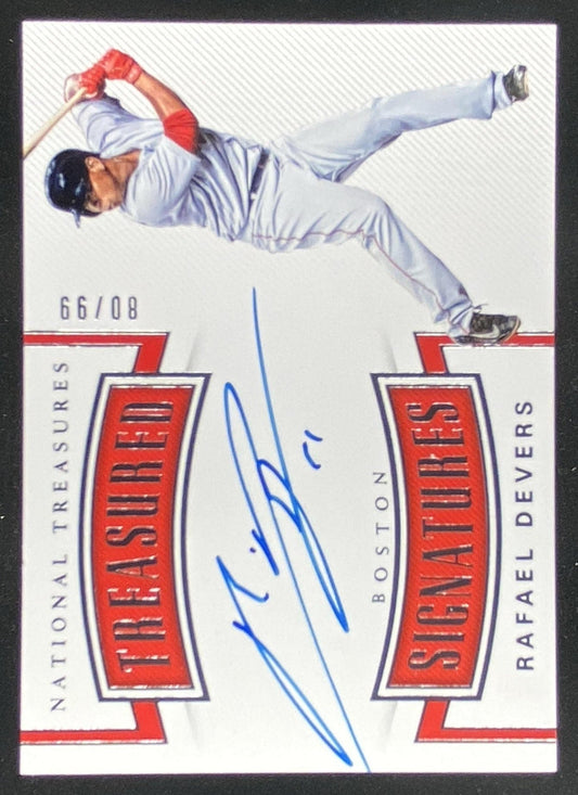 2018 Panini National Treasures Rafael Devers #TS-RD trading card