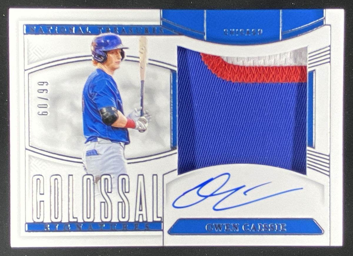 2025 Panini National Treasures Owen Caissie trading card