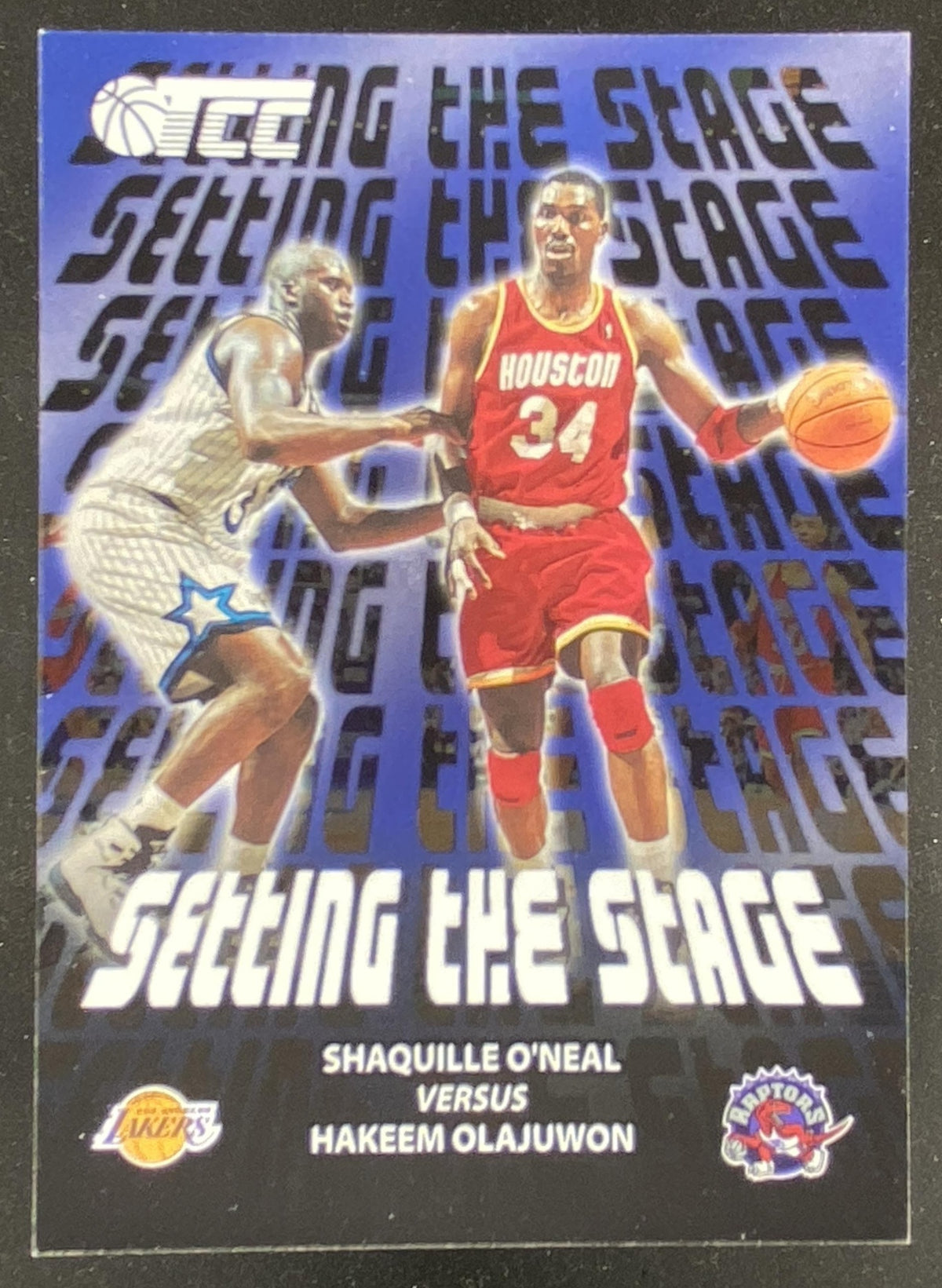 2001 Topps TCC Shaquille O'Neal / Hakeem Olajuwon #SS7 trading card