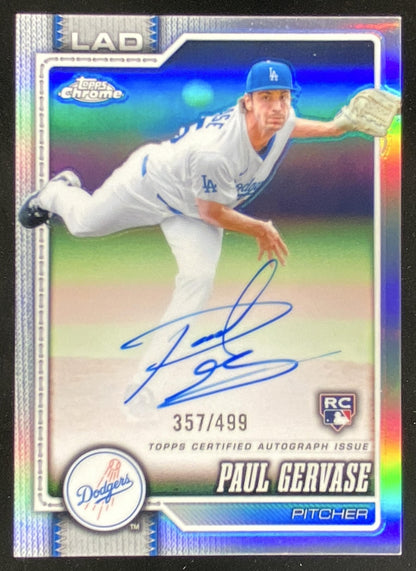 2026 Topps Chrome Paul Gervase #RA-PG trading card