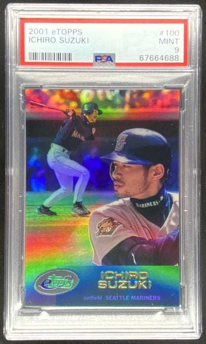 2001 Topps eTopps Ichiro Suzuki #100 graded PSA 9 trading card