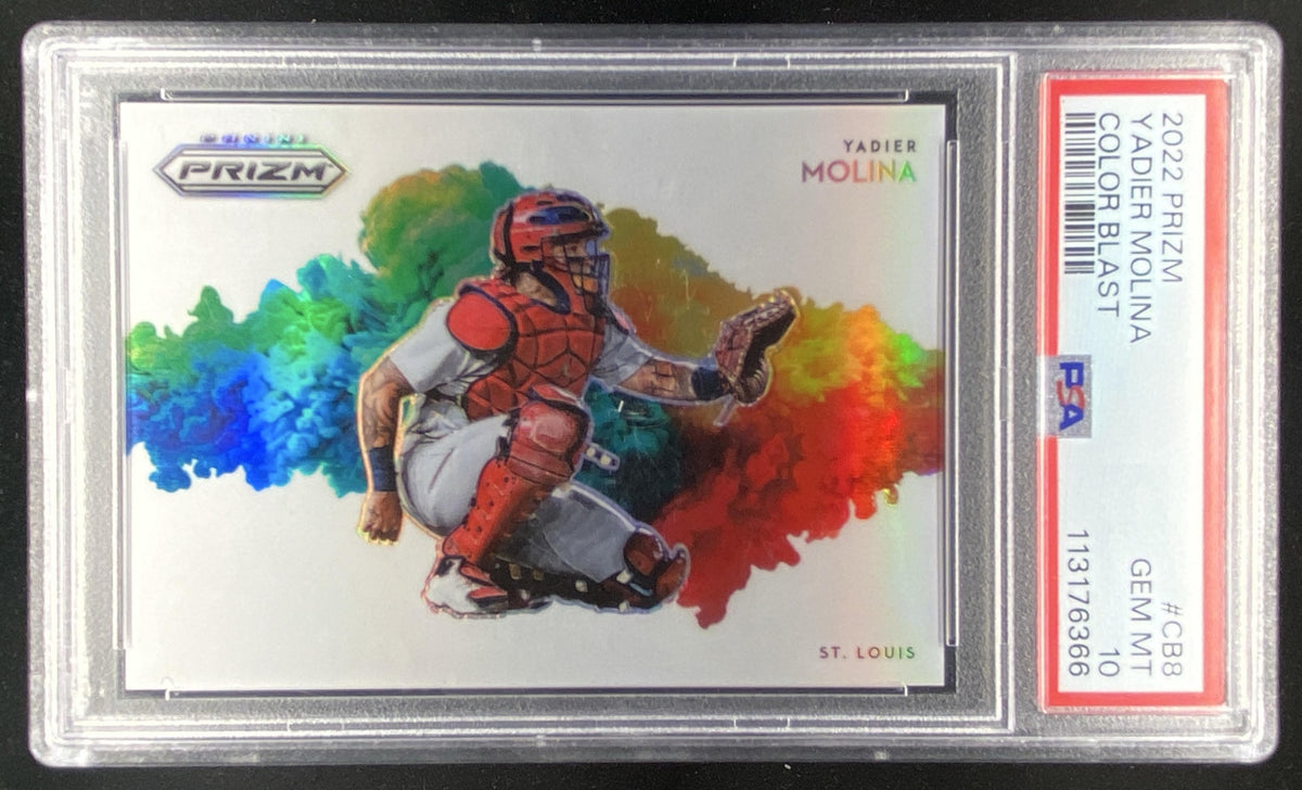 2022 Panini Prizm Yadier Molina #CB8 graded PSA 10 trading card