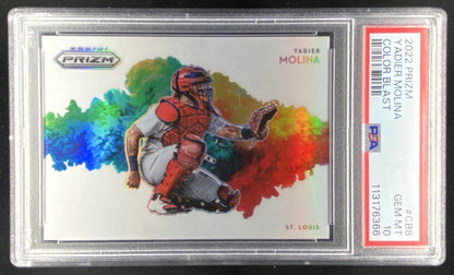 2022 Panini Prizm Yadier Molina #CB8 graded PSA 10 trading card