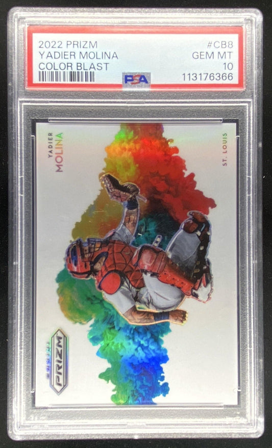 2022 Panini Prizm Yadier Molina #CB8 graded PSA 10 trading card