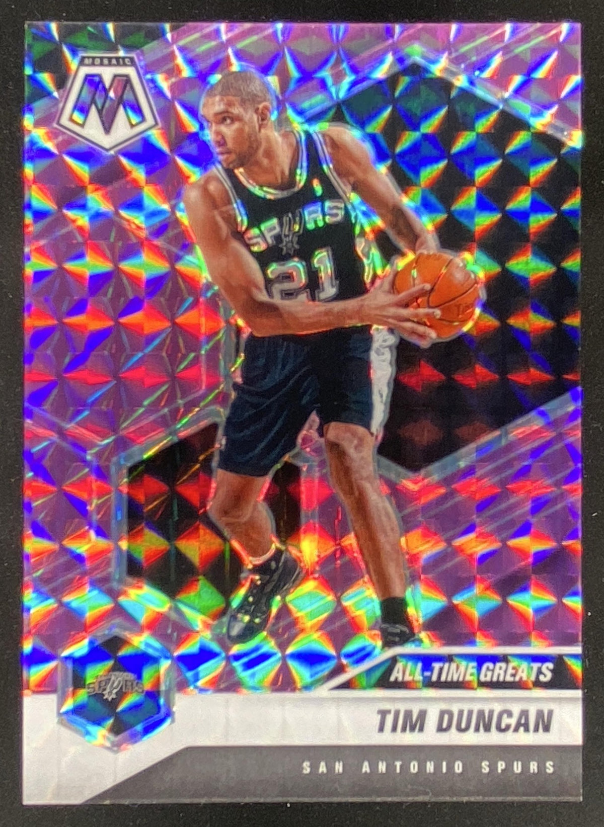 2020 Panini Mosaic Tim Duncan trading card