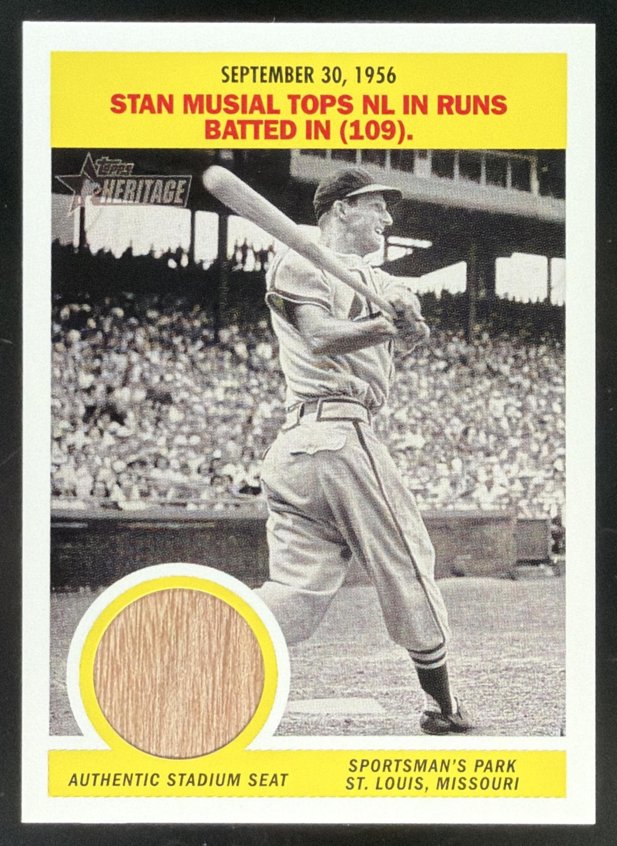 2005 Topps Heritage Flashbacks Stan Musial trading card