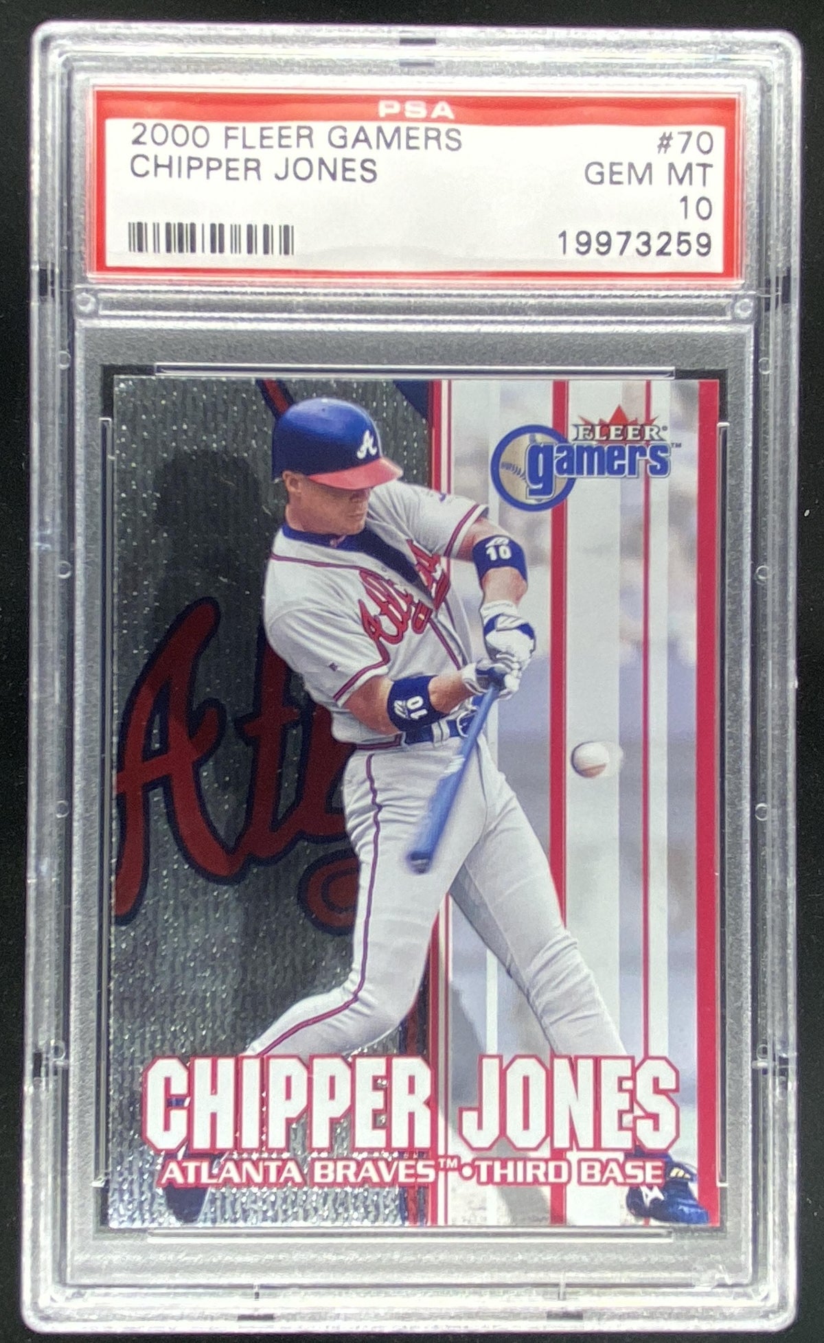 2000 Fleer Gamers Chipper Jones #70 graded PSA 10 trading card
