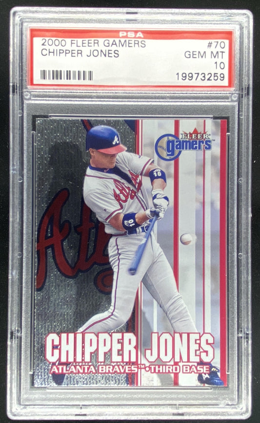 2000 Fleer Gamers Chipper Jones #70 graded PSA 10 trading card