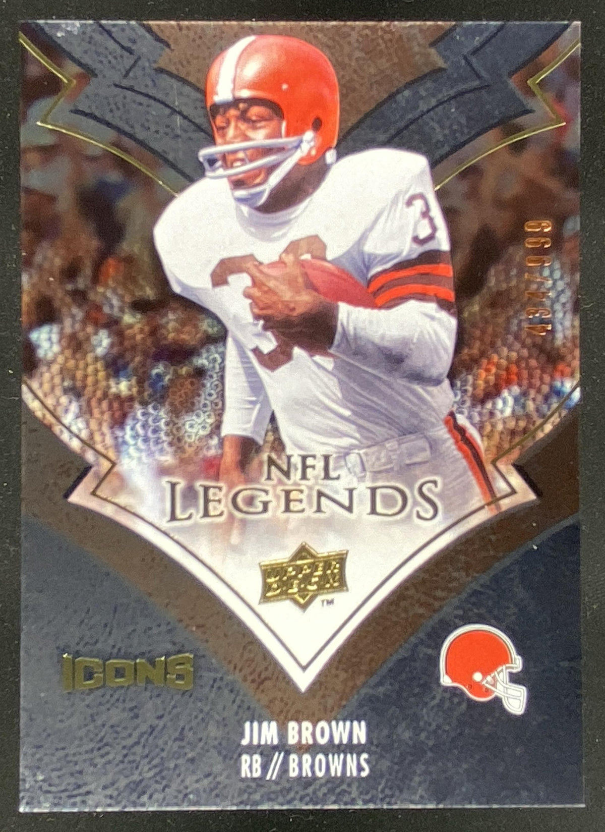 2008 Upper Deck Icons Jim Brown #LEG-12 trading card