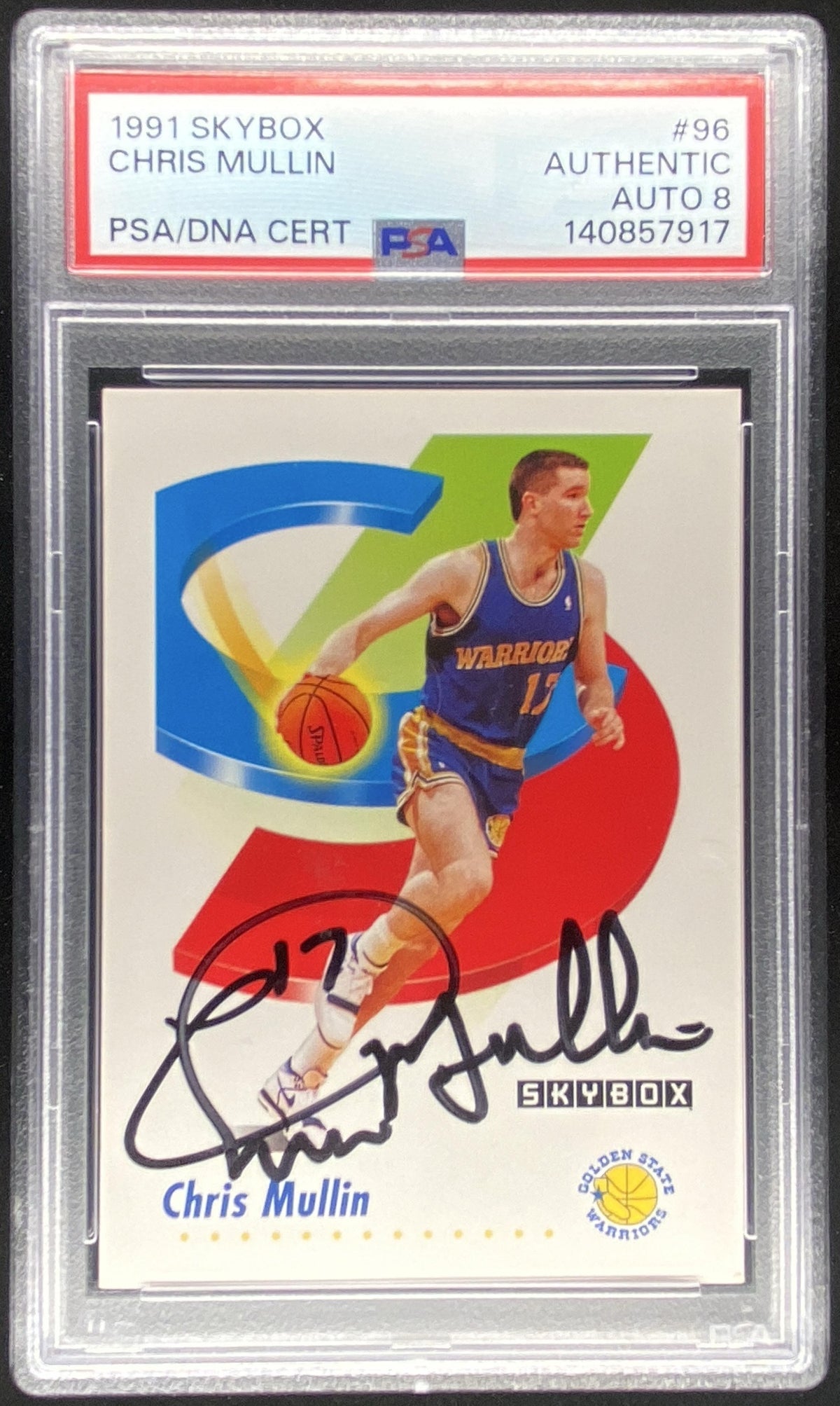 1991 Skybox Chris Mullin #96 PSA authenticated autograph trading card