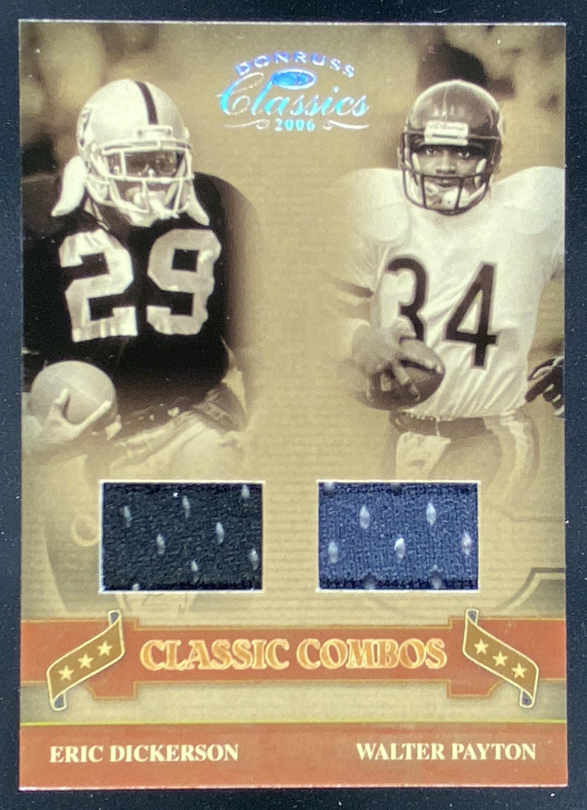 2006 Donruss Classics Eric Dickerson / Walter Payton #CC-12 trading card