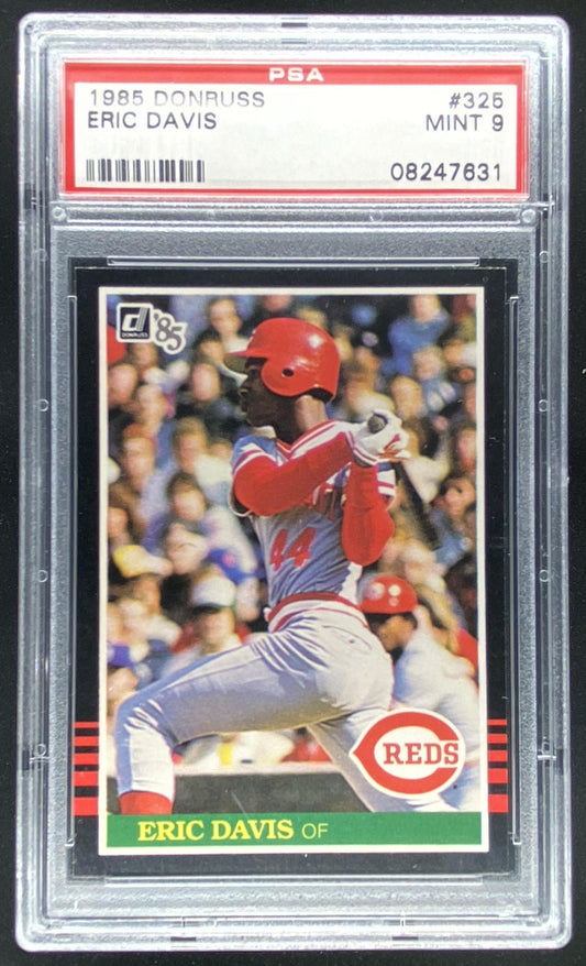 1985 Donruss Eric Davis #325 graded PSA 9 trading card