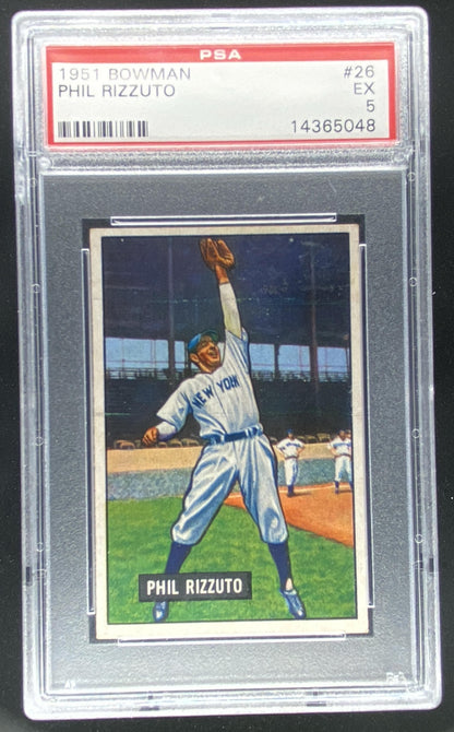 1951 Bowman Phil Rizzuto #26 graded PSA 5 trading card