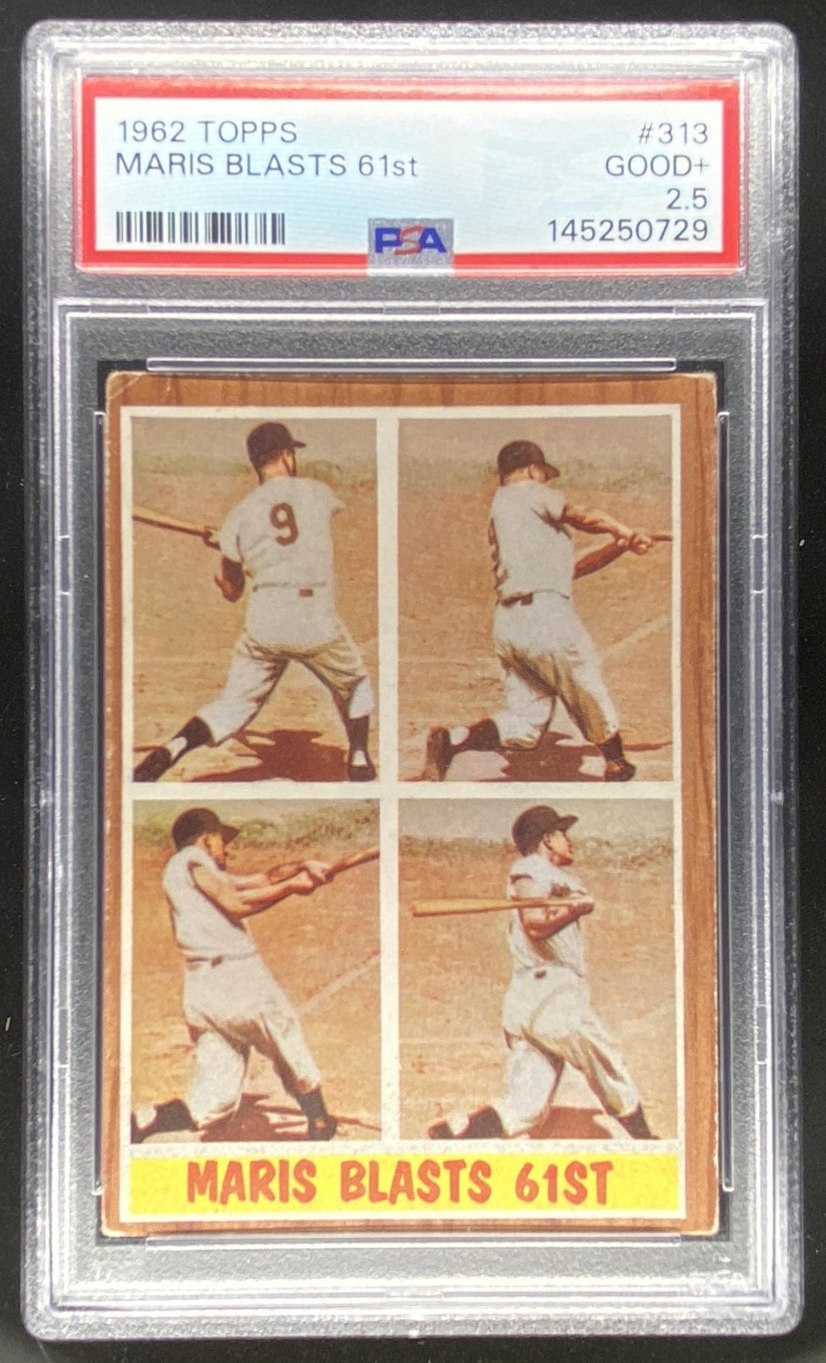 1962 Topps Roger Maris #313 graded PSA 2.5 trading card