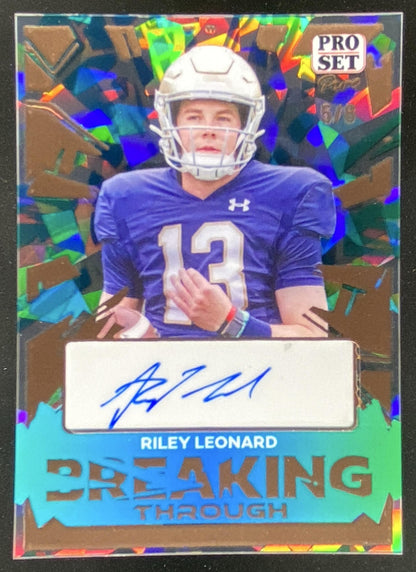 2024 Pro Set Pure Riley Leonard #BT-RL1 trading card