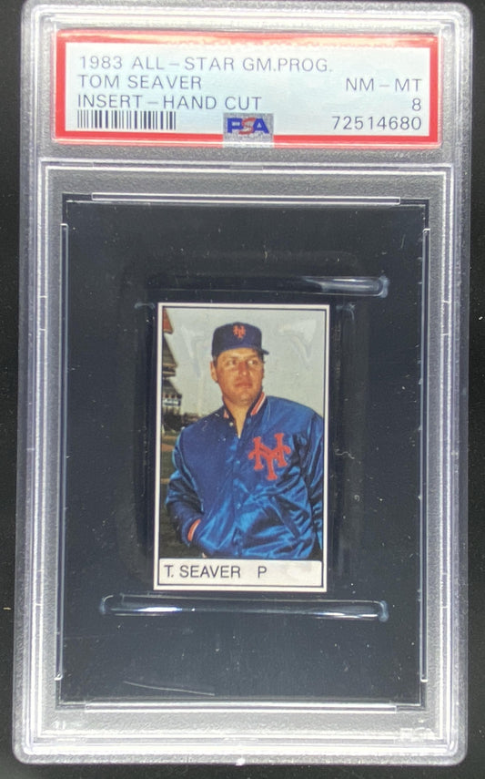 1985 All-Star Game Program Inserts Tom Seaver graded PSA 8 trading card