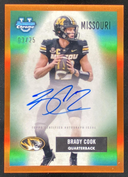 2024 Bowman Chrome University Brady Cook #55BV-BC trading card