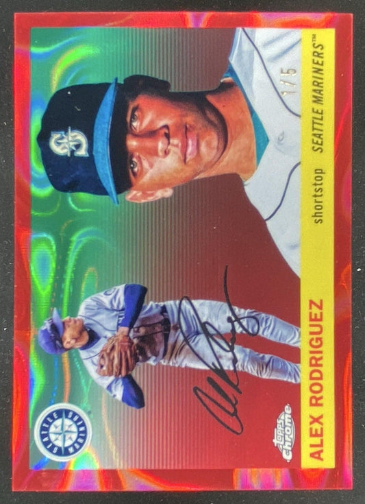 2025 Topps Chrome Platinum Anniversary Alex Rodriguez trading card
