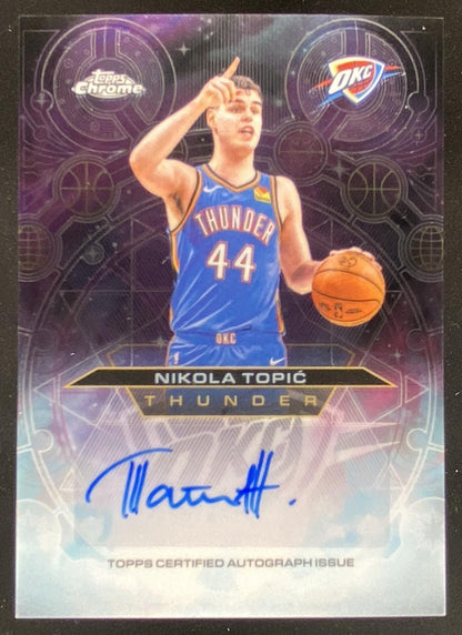 2025 Topps Chrome Update Nikola Topic #CH-NTO trading card