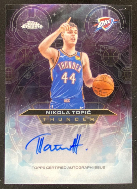 2025 Topps Chrome Update Nikola Topic #CH-NTO trading card