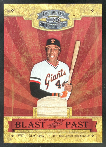 2004 Throwback Threads Blast From the Past Willie McCovey trading card