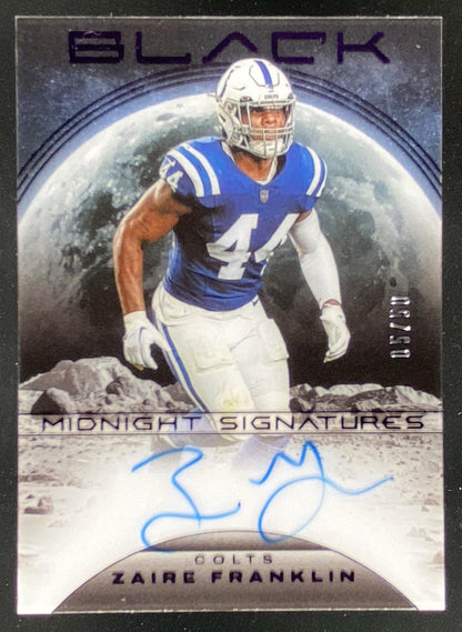 2024 Panini Black Zaire Franklin #MS-ZFN trading card