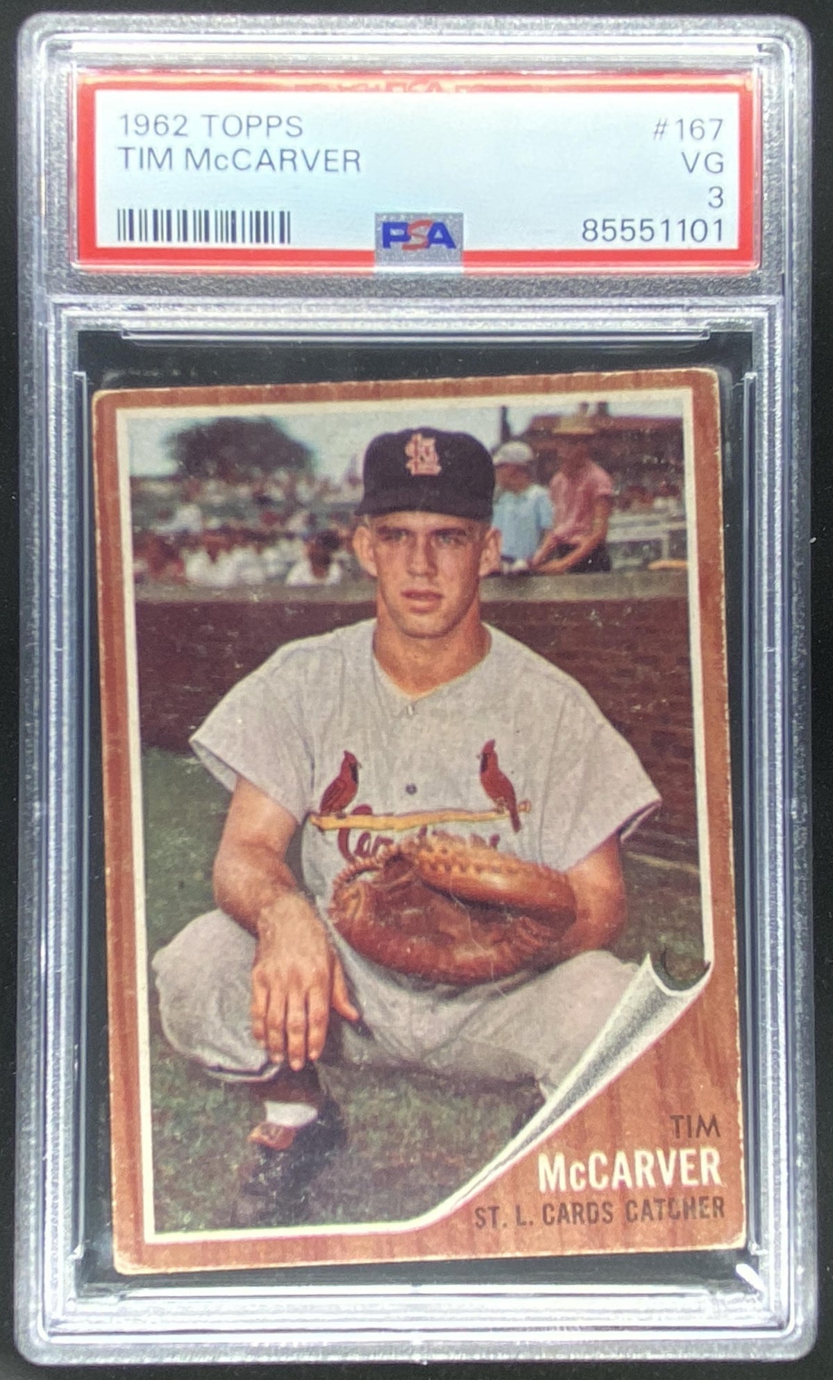 1962 Topps Tim McCarver #167 graded PSA 3 trading card