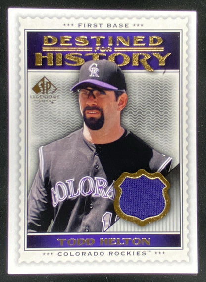 2009 SP Legendary Cuts Todd Helton #DHM-HE trading card