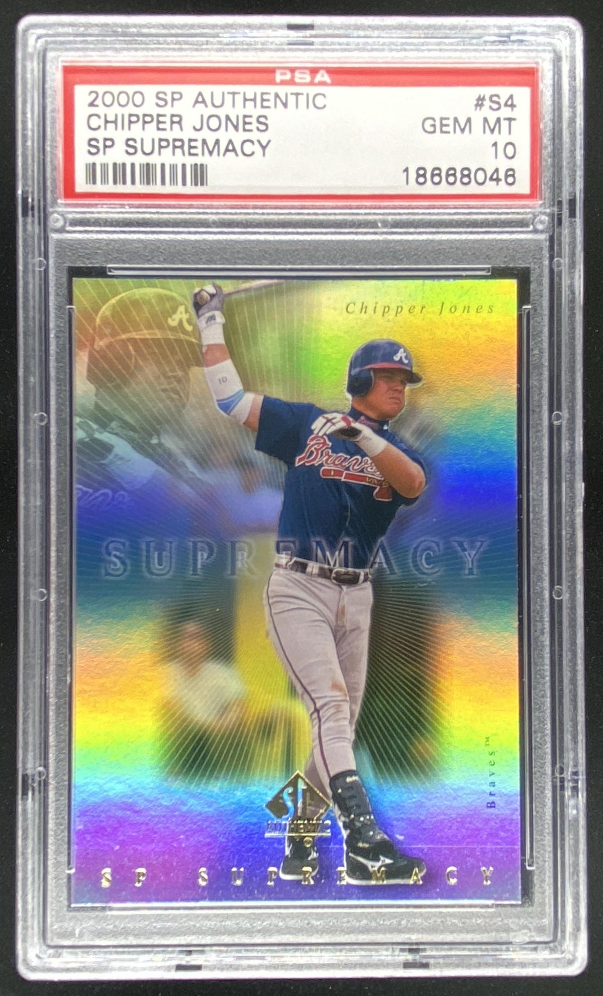 2000 SP Authentic Chipper Jones #S4 graded PSA 10 trading card