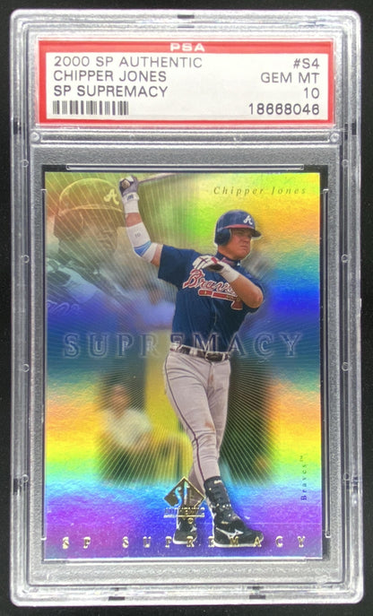 2000 SP Authentic Chipper Jones #S4 graded PSA 10 trading card
