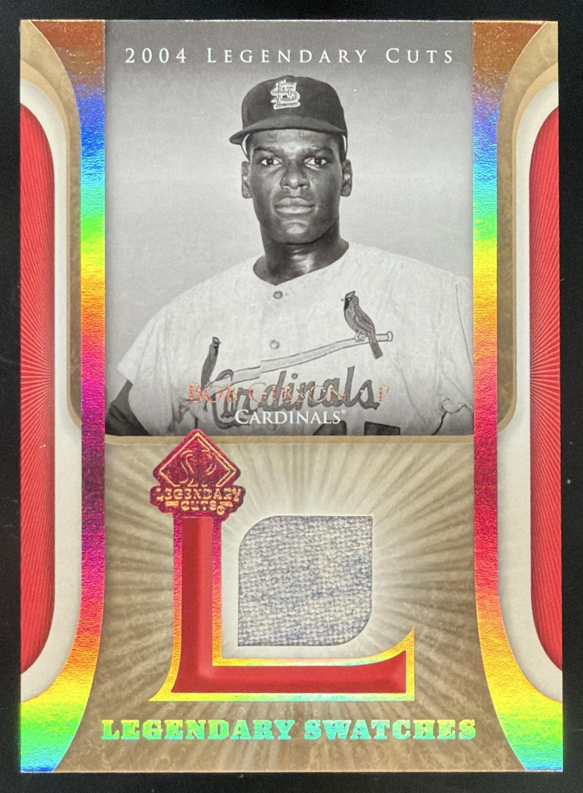 2004 SP Legendary Cuts Legendary Swatches Bob Gibson trading card