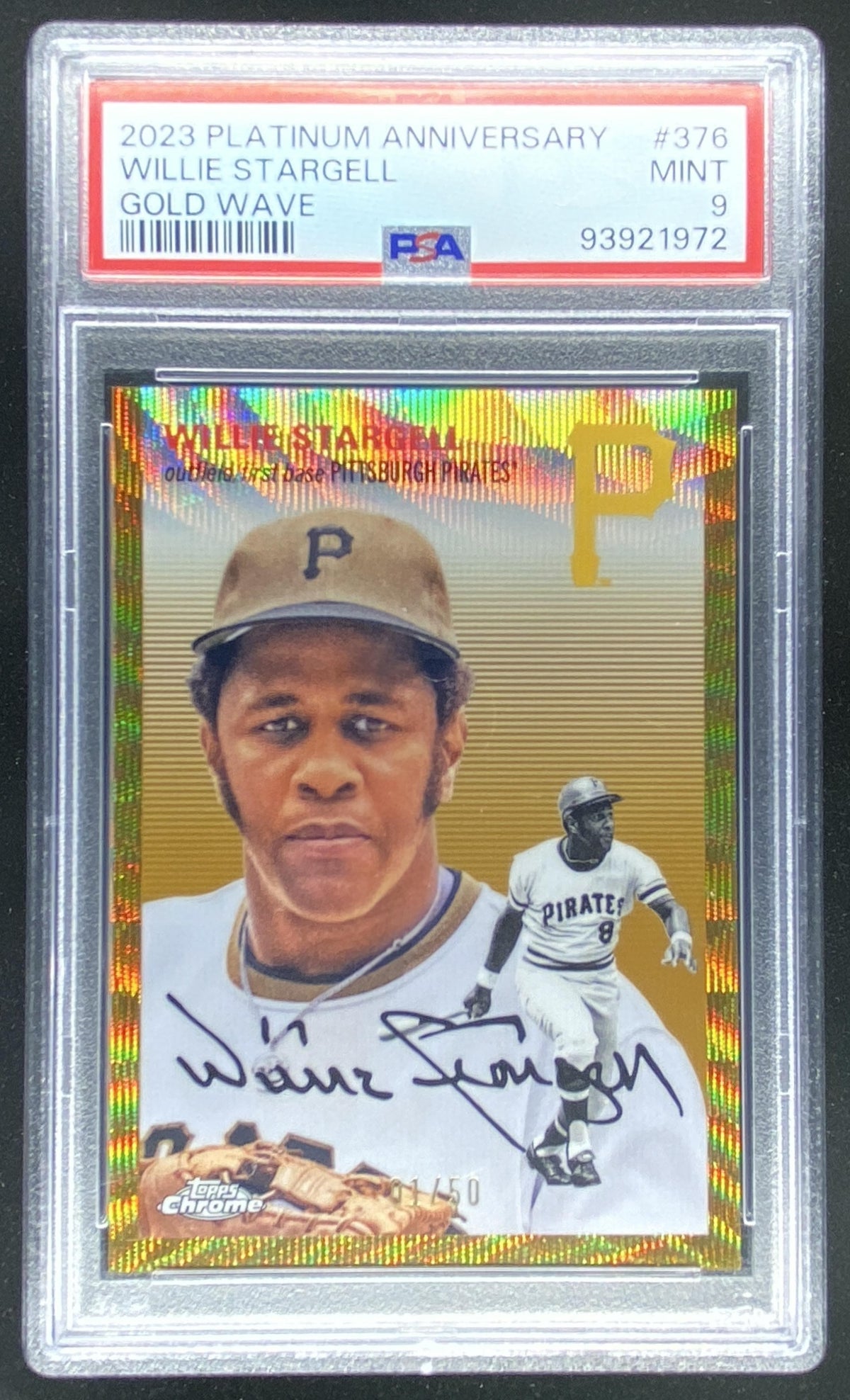 2023 Topps Chrome Platinum Willie Stargell graded PSA 9 trading card