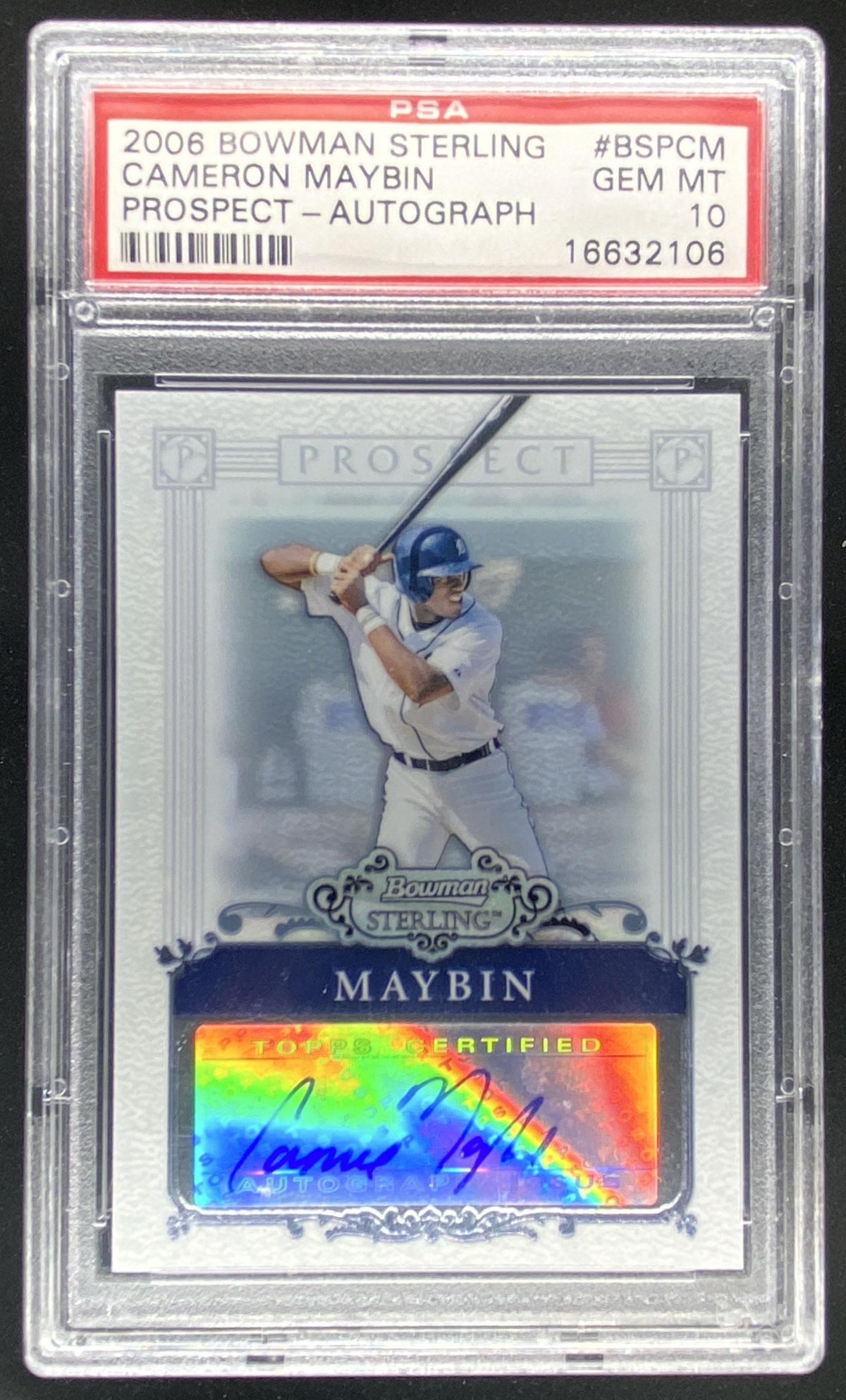 2006 Bowman Sterling Cameron Maybin #BSP-CM graded PSA 10 trading card