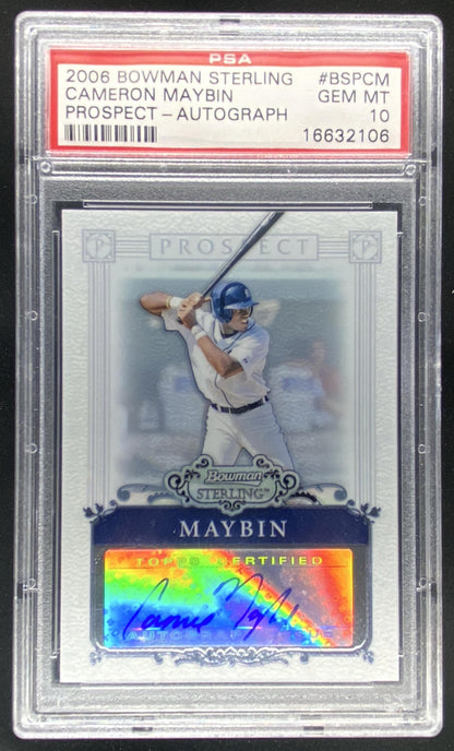 2006 Bowman Sterling Cameron Maybin #BSP-CM graded PSA 10 trading card
