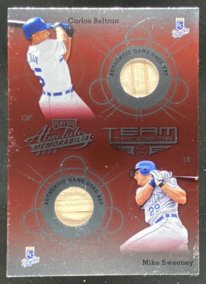 2002 Playoff Absolute Carlos Beltran / Mike Sweeney trading card