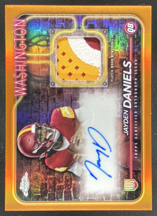 2024 Topps Chrome Jayden Daniels trading card