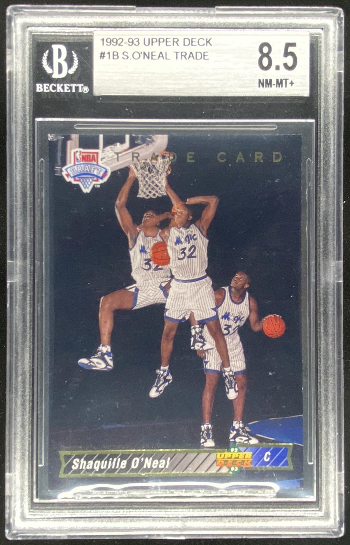 1992 Upper Deck Shaquille O'Neal #1B graded BGS 8.5 trading card