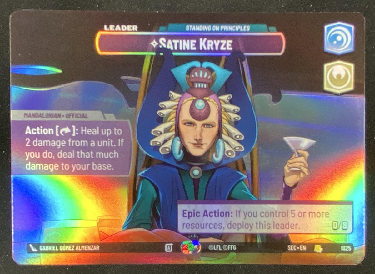2024 Star Wars Unlimited Satine Kryze #1025 trading card