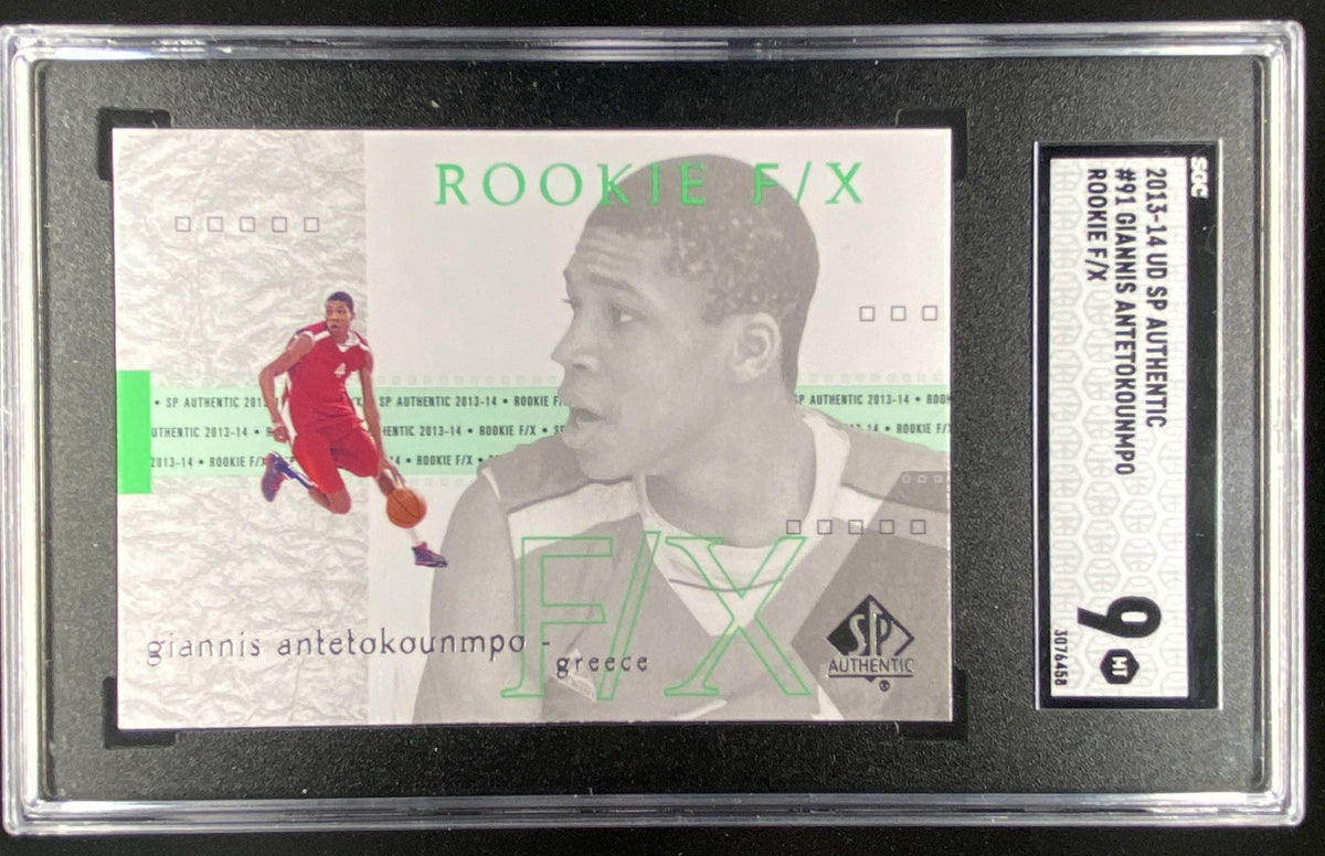 2013 SP Authentic Giannis Antetokounmpo #91 graded SGC 9 trading card