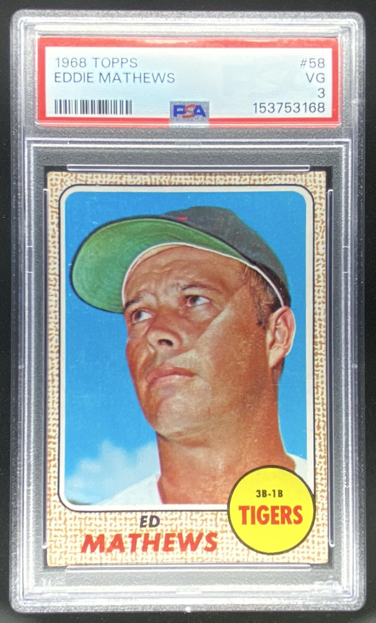 1968 Topps Ed Mathews #58 graded PSA 3 trading card