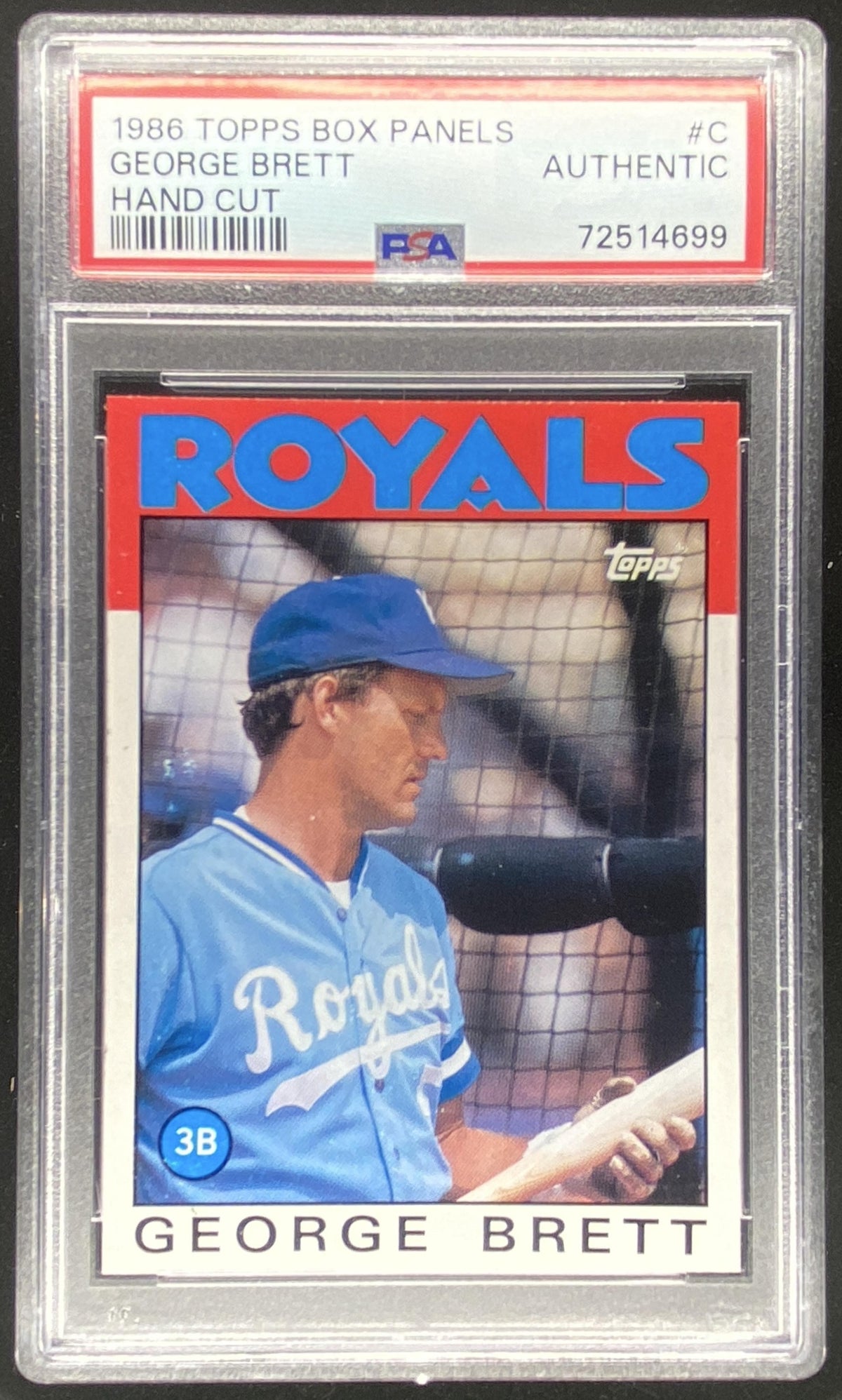 1986 Topps George Brett #C PSA authenticated trading card