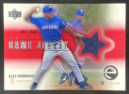 2001 Upper Deck E-Volve Alex Rodriguez #EJ-AR trading card